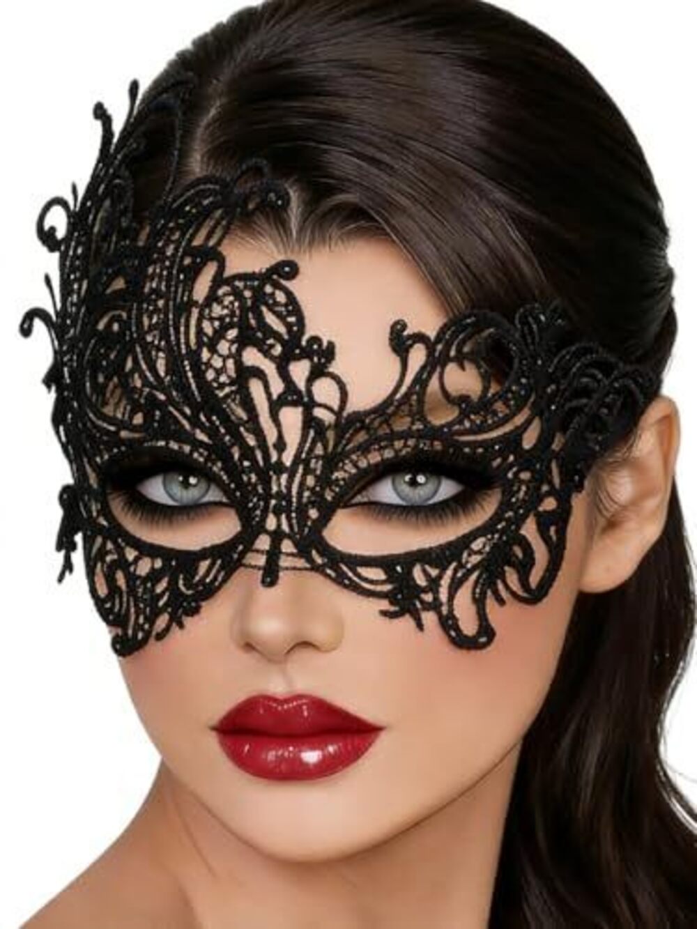 3997 Masquerade Lace Mask Black Lace Masks Costume Party Proms Face Mask
